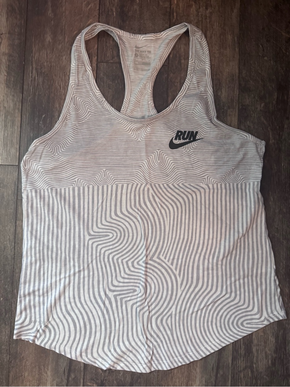 Nike Women’s Run Tank Top - Light Gray & White